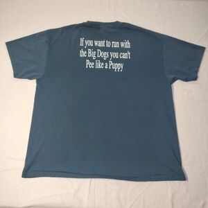 VINTAGE 90s Alpha Male Slogan T-Shirt Mens Size XL Single Stitch Hanes 5050